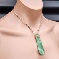 NZ Greenstone Pounamu Toki Pendant Necklace (N71)