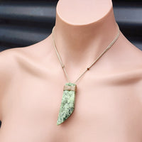 NZ Greenstone Pounamu Toki Pendant Necklace (N61)