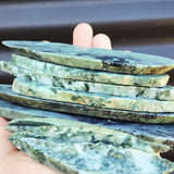 500g Raw New Zealand Greenstone / Pounamu Carving Slices (R14B26)