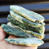 500g Raw New Zealand Greenstone / Pounamu Carving Slices (R14B40)