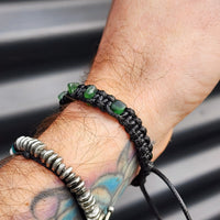 Greenstone Macrame Bracelet - 8 Stones