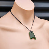 NZ Greenstone Pounamu Pendant Necklace (N86)