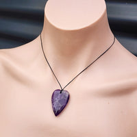 Natural Amethyst Heart Pendant Necklace