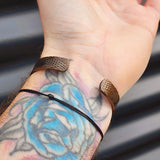 Copper Magnetic Geometric Cuff Bracelet