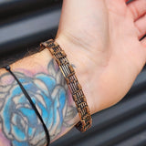 Handmade Copper & Raw Tiger Eye Cuff Bracelet