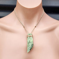 NZ Greenstone Pounamu Toki Pendant Necklace (N61)