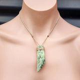 NZ Greenstone Pounamu Toki Pendant Necklace (N61)