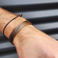 Copper Magnetic Geometric Cuff Bracelet