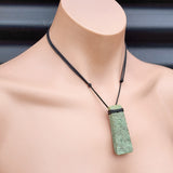 NZ Greenstone Pounamu Toki Pendant Necklace (N78)