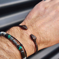 Handmade Copper Snake Cuff Bracelet