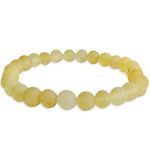 Adults Elastic Raw Lemon Amber Bracelet