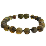 Amber Teething Bracelet / Anklet - Raw Green Amber